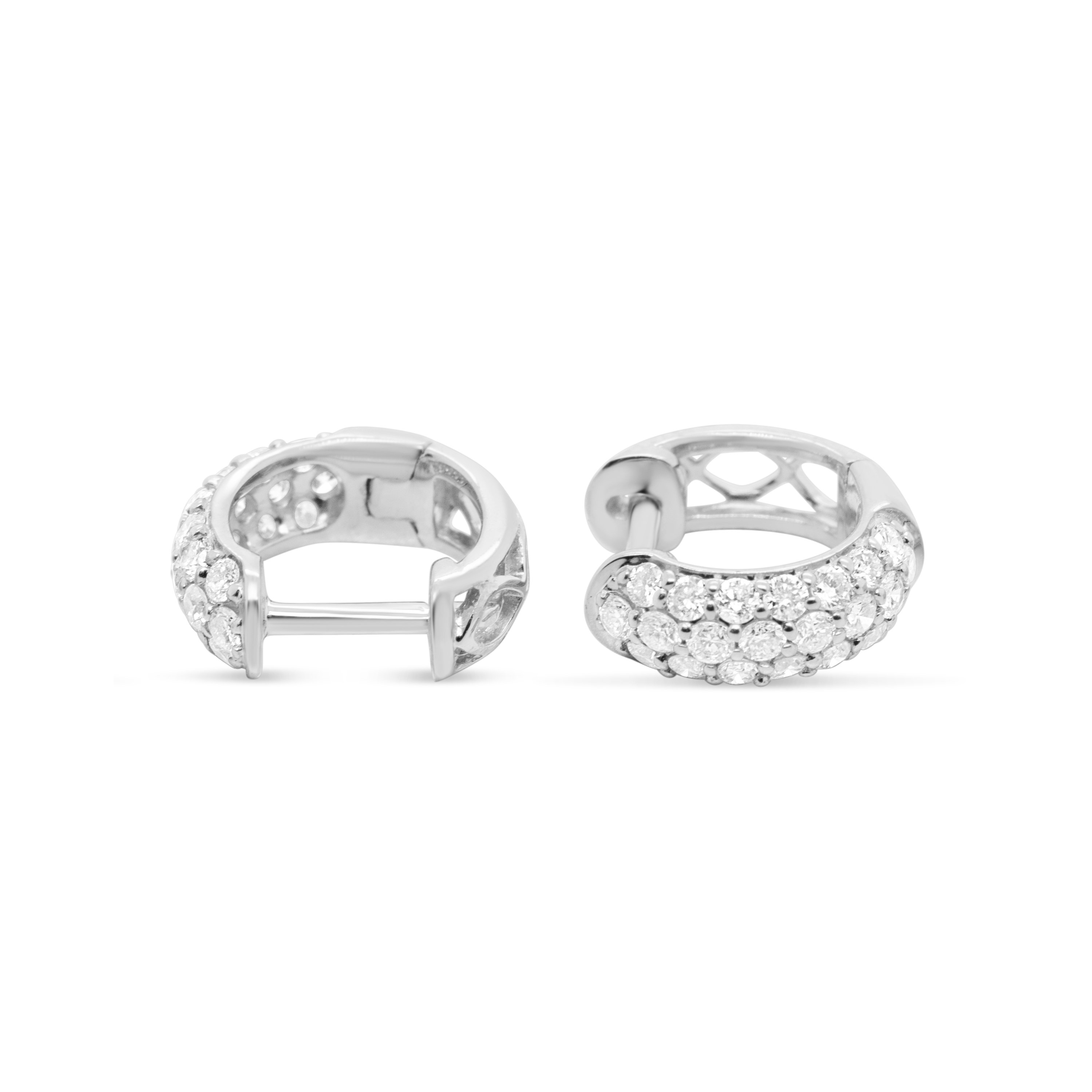 Diamond Hoop Earrings 0.50 ct. 14K White Gold